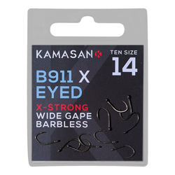 Kamasan B911X X-Strong Barbless Eyed Hooks